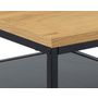 Voir la diapositive 2 : LISA DESIGN Salida - table basse - effet bois et métal noir - 90 cm