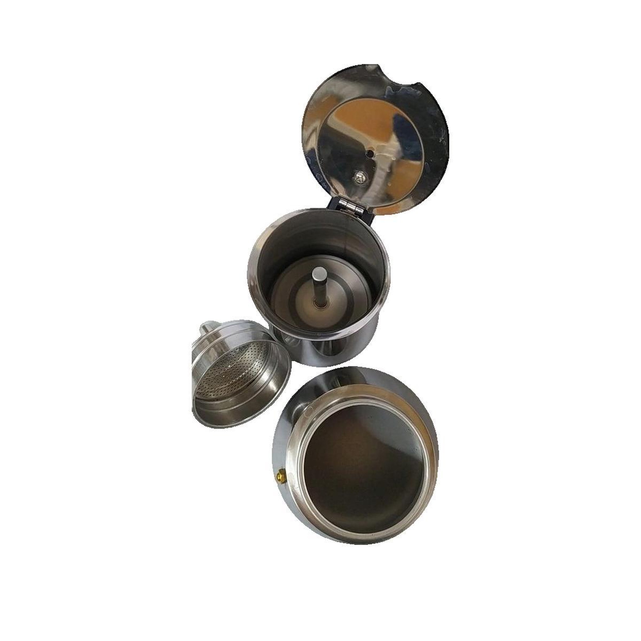 Voir la diapositive 3 : SLV Cafetière italienne find-it-import-export-sl modèle 8425402416624 acier inoxydable légère 10 tasses