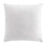 Paris Prix Coussin Déco en Velours Relief  Swing  45x45cm Blanc