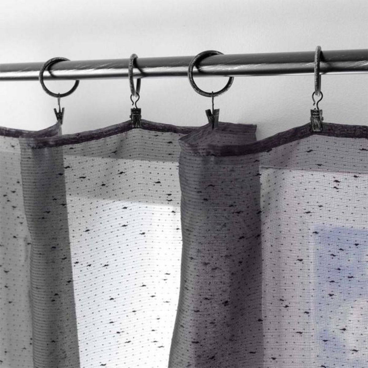 Paris Prix Lot de 10 Anneaux  Pince  12cm Noir & Argent