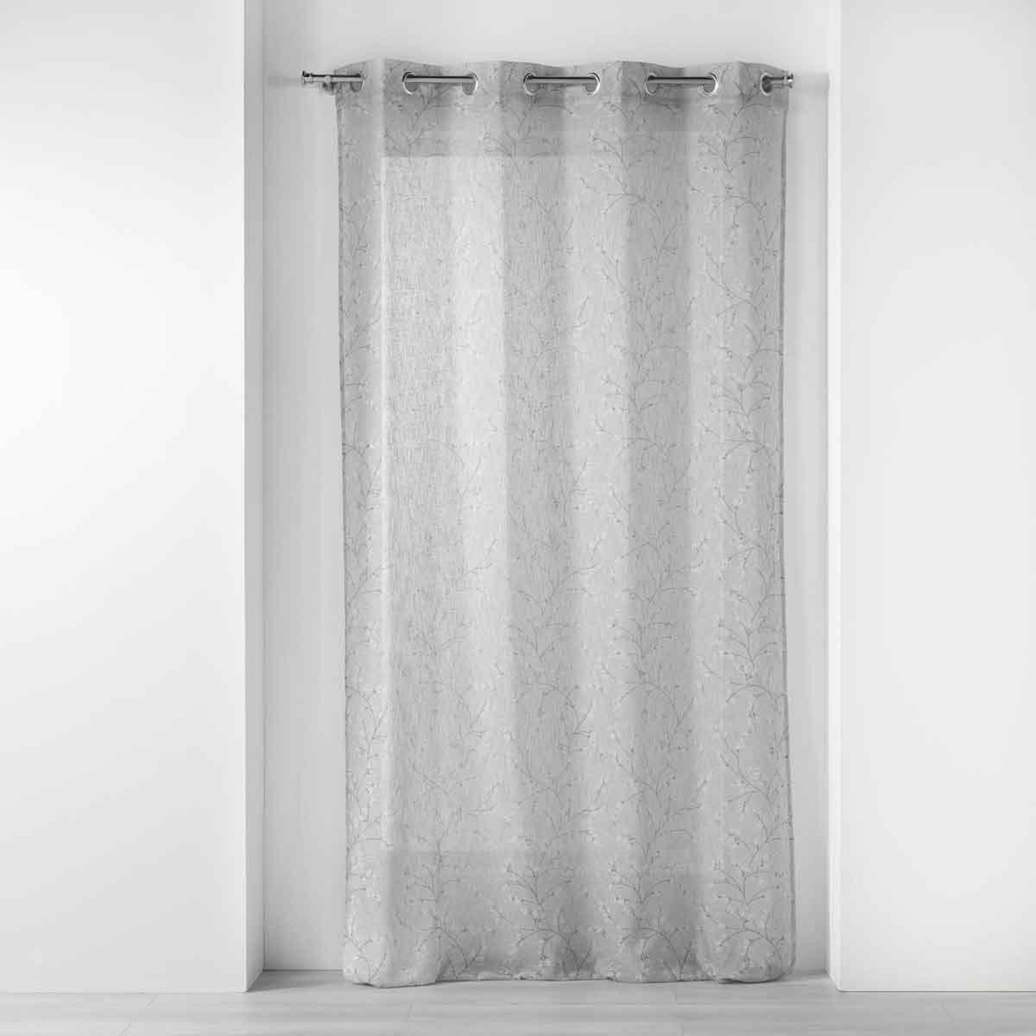 Douceur d'Intérieur Rideau voilage à œillets  salomé  140x280cm gris