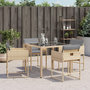 Voir la diapositive 3 : VIDAXL Chaises de jardin avec coussins lot de 4 melange beige
