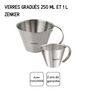 Voir la diapositive 5 : ZENKER Set de 2 verres doseurs gradués en inox 250 ml et 1 litre Zenker