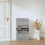 VIDAXL Armoire à chaussures Sonoma gris 59x17x108 cm Bois d ingénierie