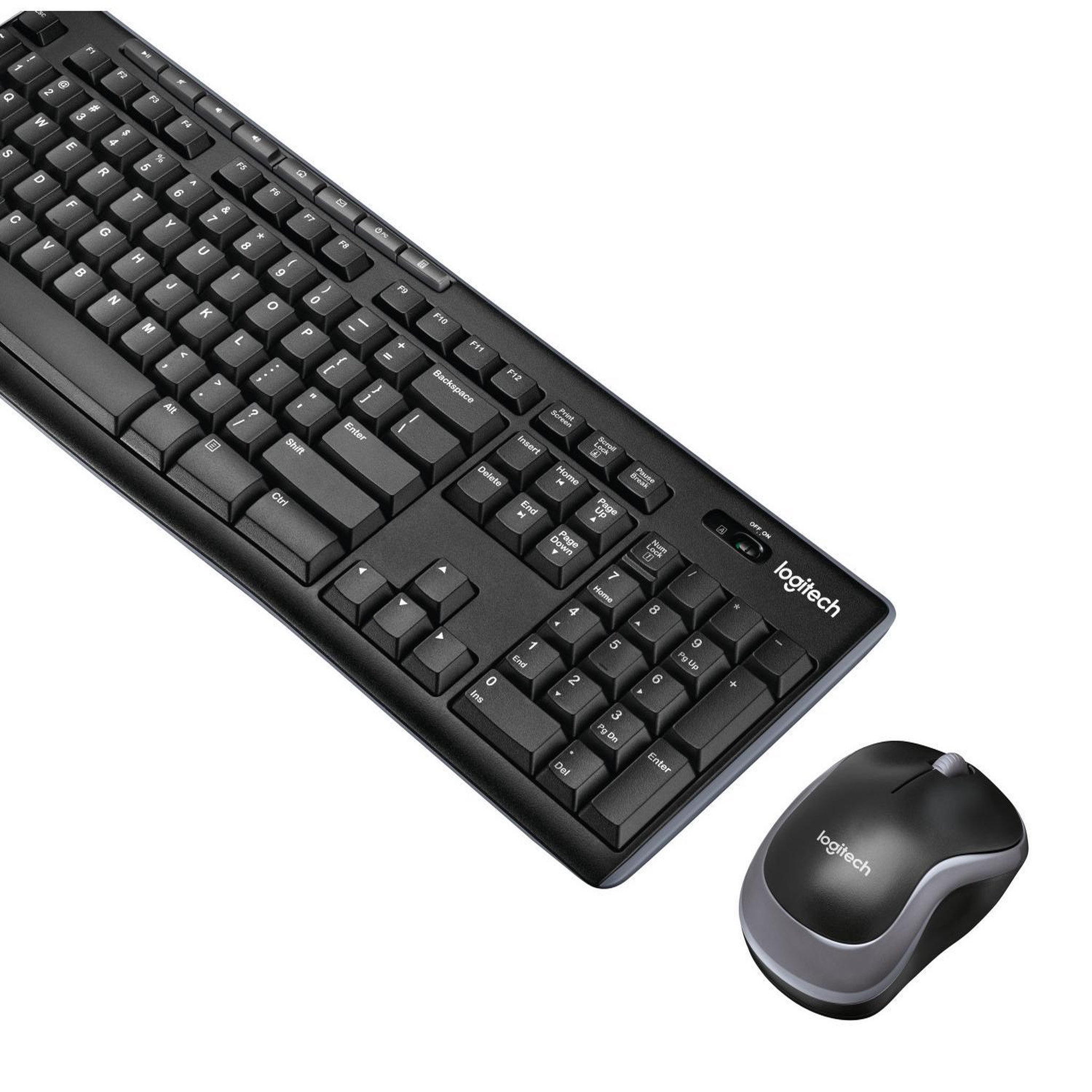 Voir la diapositive 3 : Logitech Logitech wireless combo mk270 clavier souris incluse usb qwerty anglais britannique noir