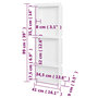 Voir la diapositive 6 : VIDAXL Niche de douche avec 3 compartiments Blanc mat 41x99x9 cm