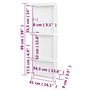 Voir la diapositive 6 : VIDAXL Niche de douche avec 3 compartiments Blanc mat 41x99x9 cm