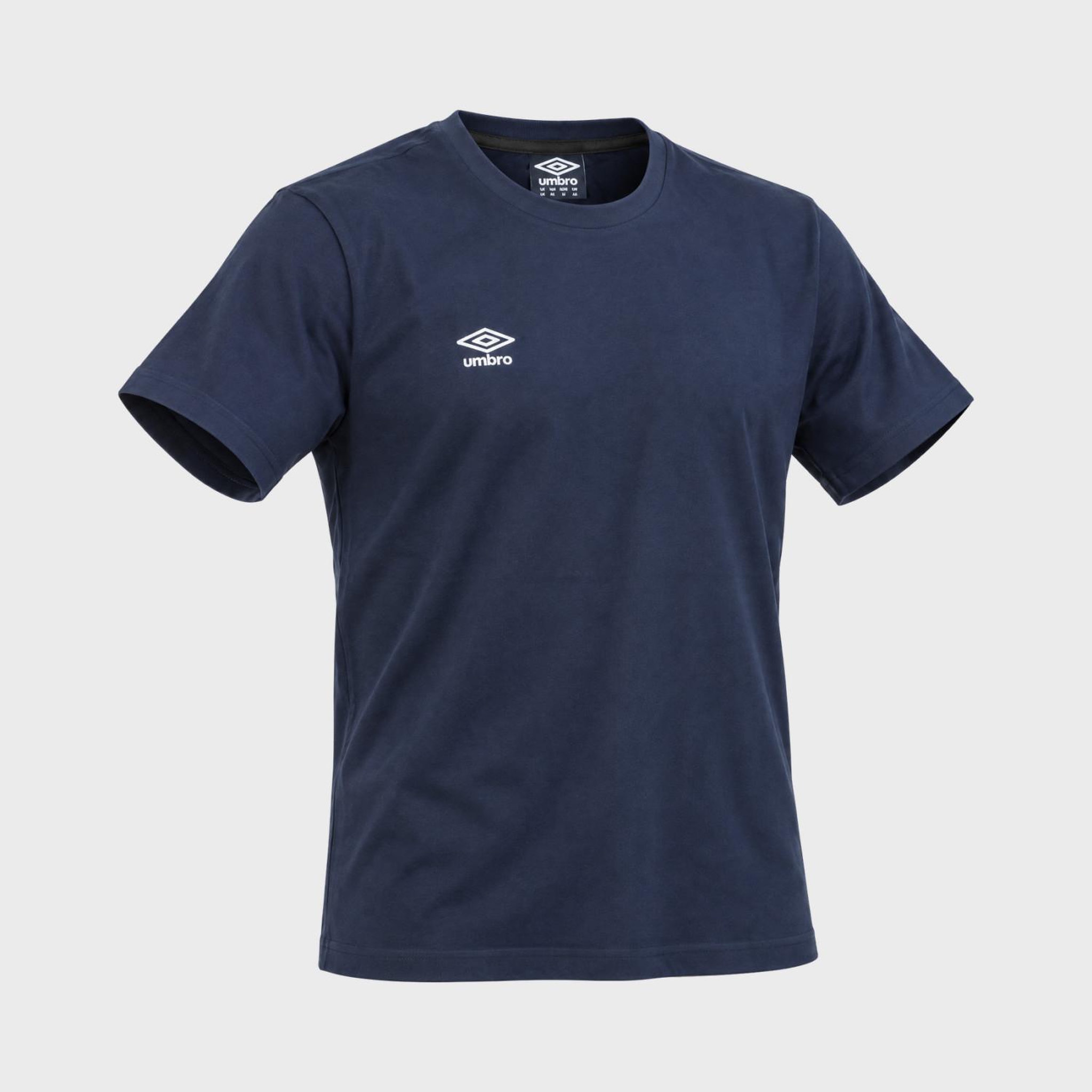 Voir la diapositive 2 : UMBRO T-shirt homme uni col rond regular en coton avec logo brodé 618290