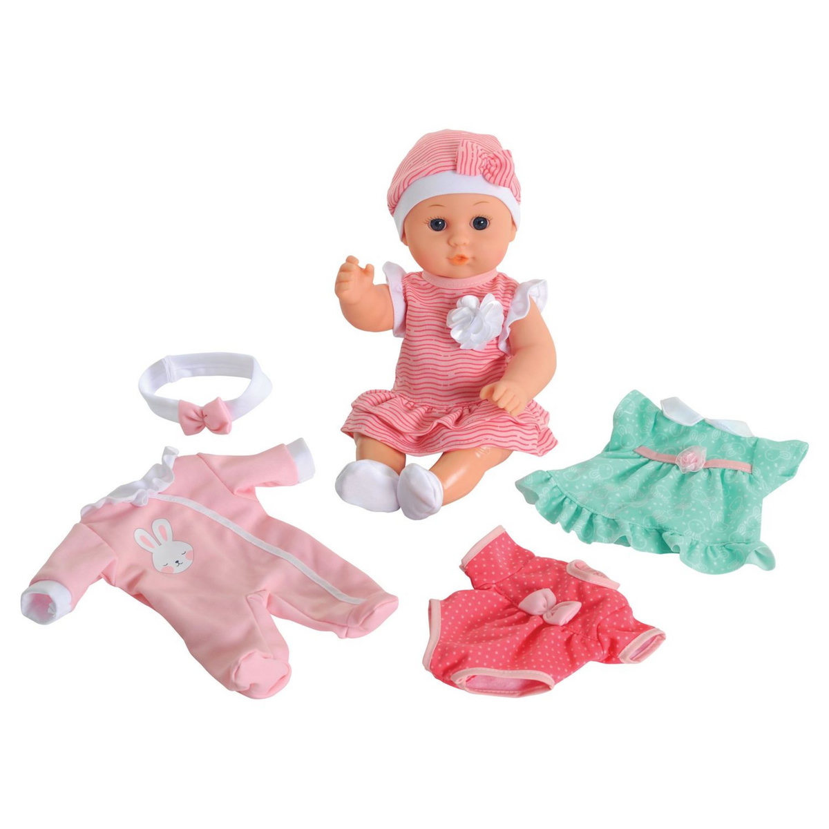 One Two Fun Mon bébé avec tenues - 30 cm