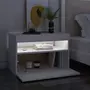 VIDAXL Tables de chevet avec lumieres LED 2 pcs blanc 60x35x40 cm
