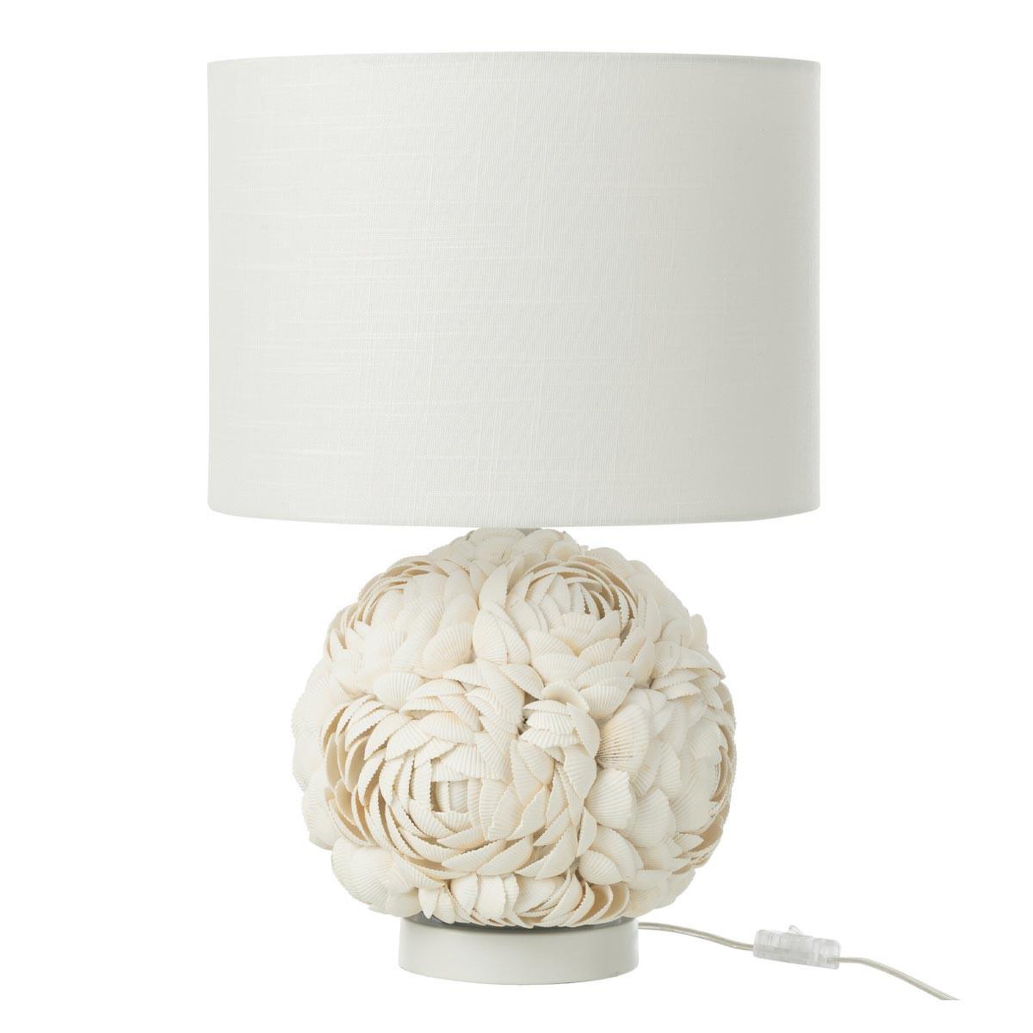 J-LINE Lampe à poser coquillage  beach  50cm blanc
