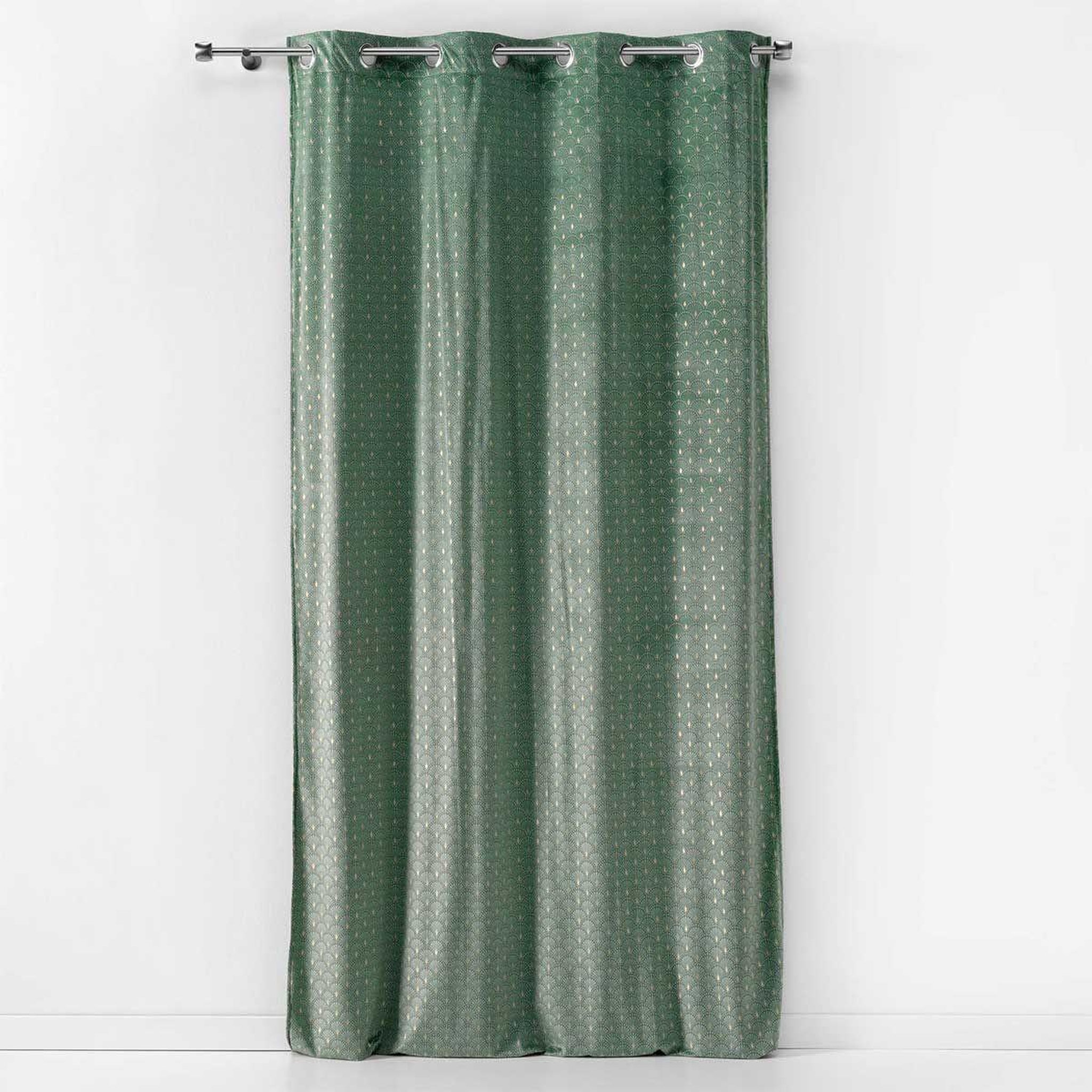 Douceur d'Intérieur Rideau à œillets imprimé  bellagold  140x240cm kaki