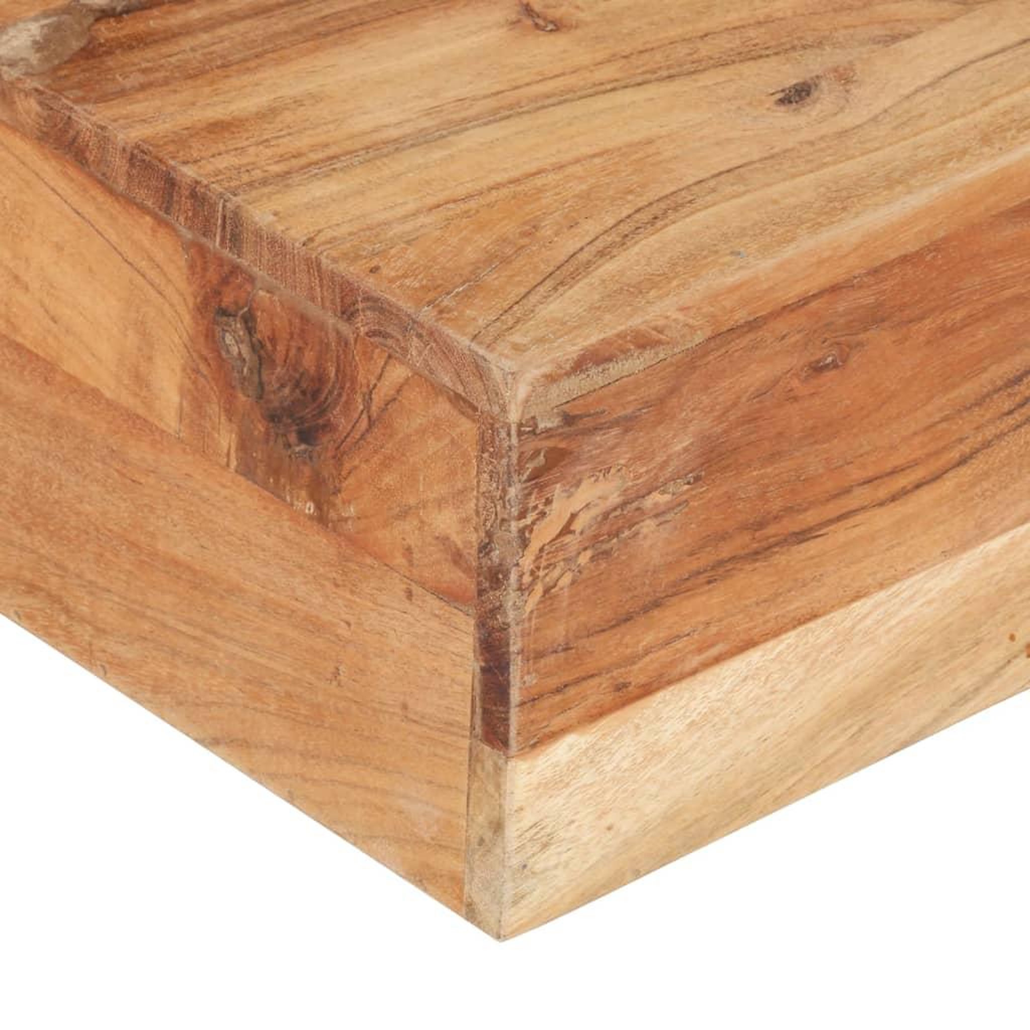 Voir la diapositive 3 : VIDAXL Table basse 80x80x28 cm Bois d'acacia massif
