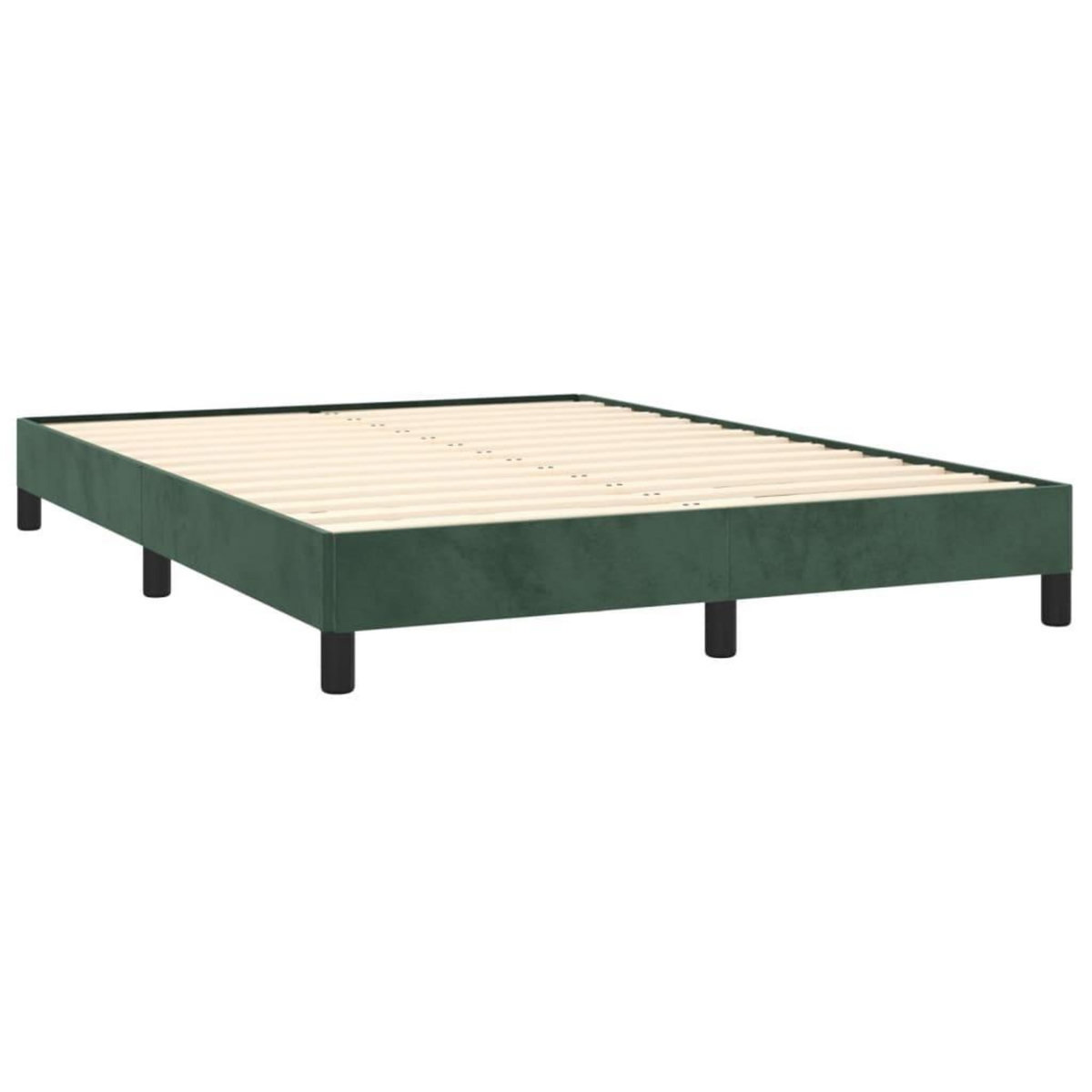 VIDAXL Cadre de lit sans matelas vert fonce 140x200 cm velours