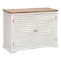 Voir la diapositive 1 : ATMOSPHERA Buffet 2 portes en bois OLBIA - Blanc et beige