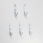 Mottez Lot de 5 crochets modèle moyen MOTTEZ, H.9.5 x l.4.5 x P.4.5 cm