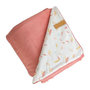 Voir la diapositive 1 : DOMIVA DOMIVA Couverture Happy - Microfibre 100% Polyester - Blanc/Corail/Jaune - 75 x 100 cm