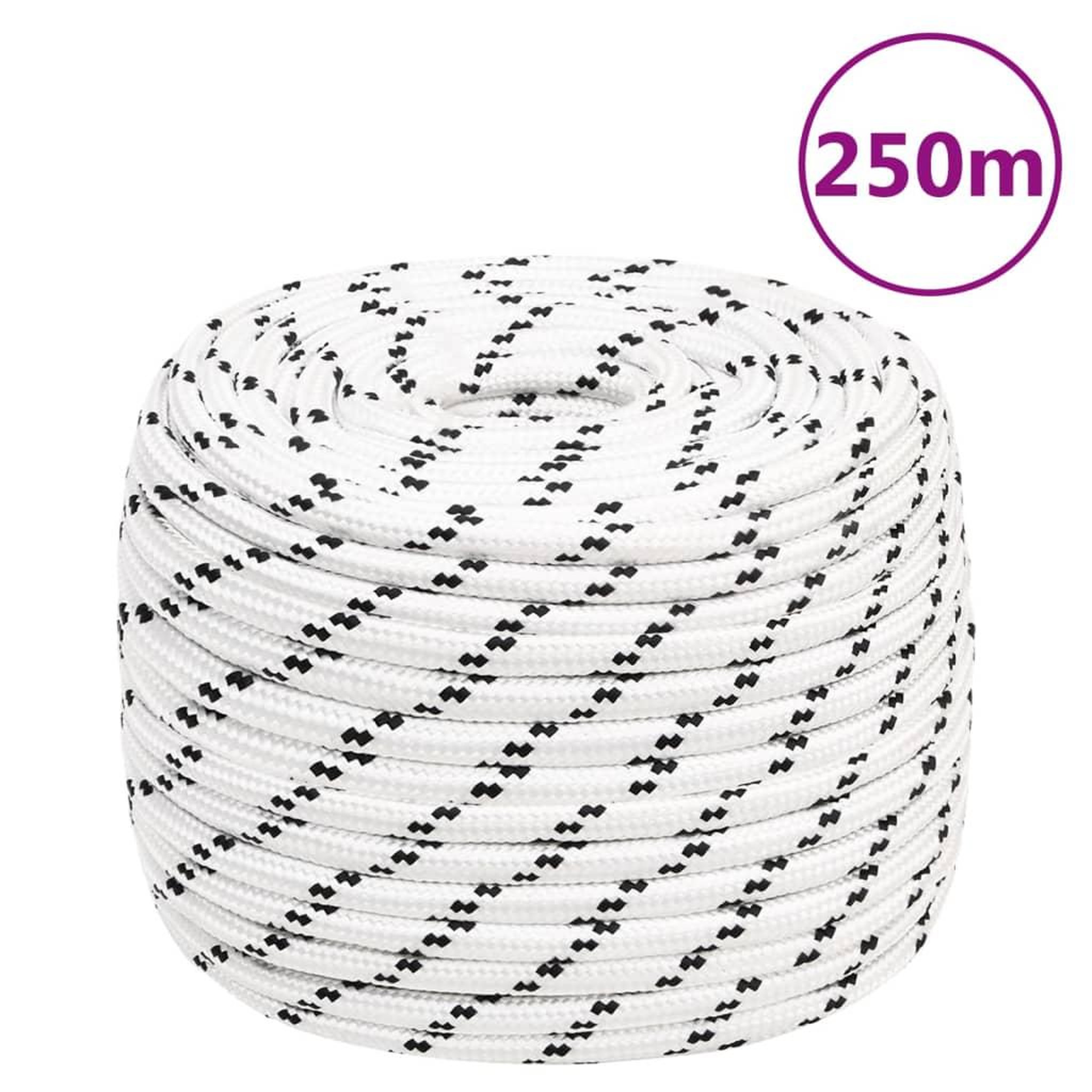 Voir la diapositive 6 : VIDAXL Corde de bateau tresse Blanc 14 mmx250 m Polyester