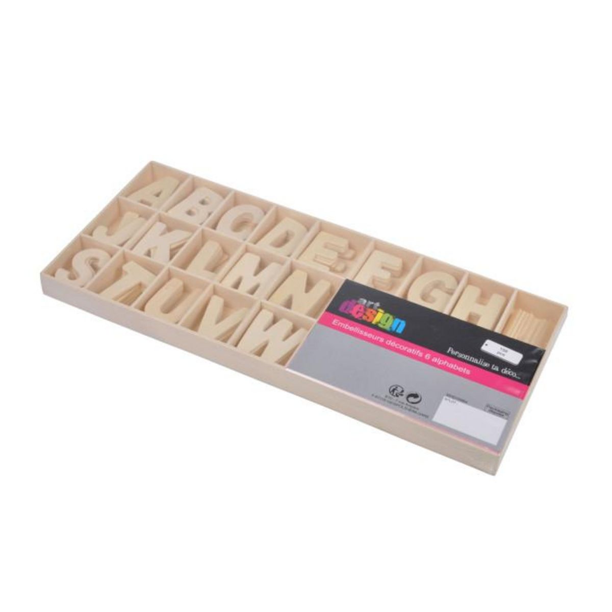 Paris Prix Embellisseurs Déco  6 Alphabets  22cm Naturel