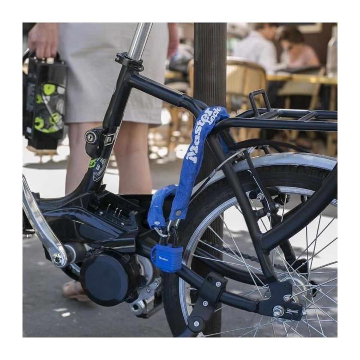 Master lock Chaîne Antivol Vélo avec Cadenas à Clé [Clé] [90 cm Chaîne] [Couleur Aléatoire] 8390EURDPROCOL