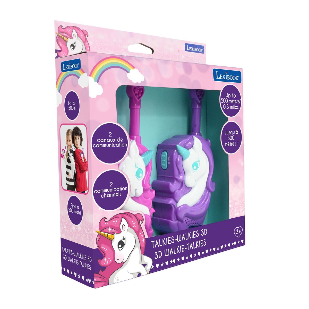 Lexibook Talkies-walkies Licornes 3D