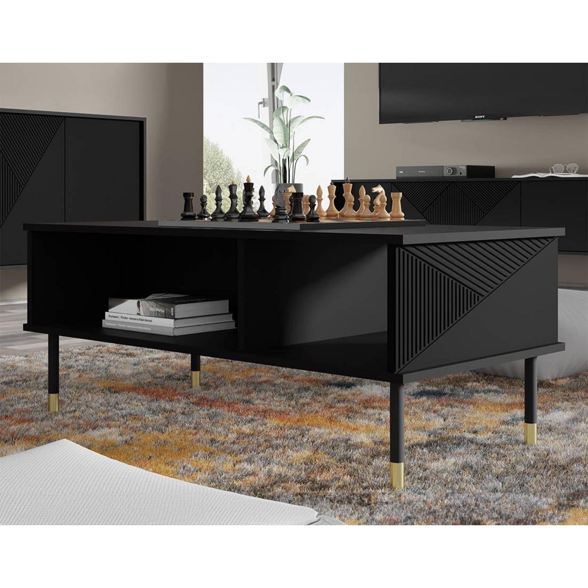 BEST MOBILIER Kirua - table basse - 110 cm