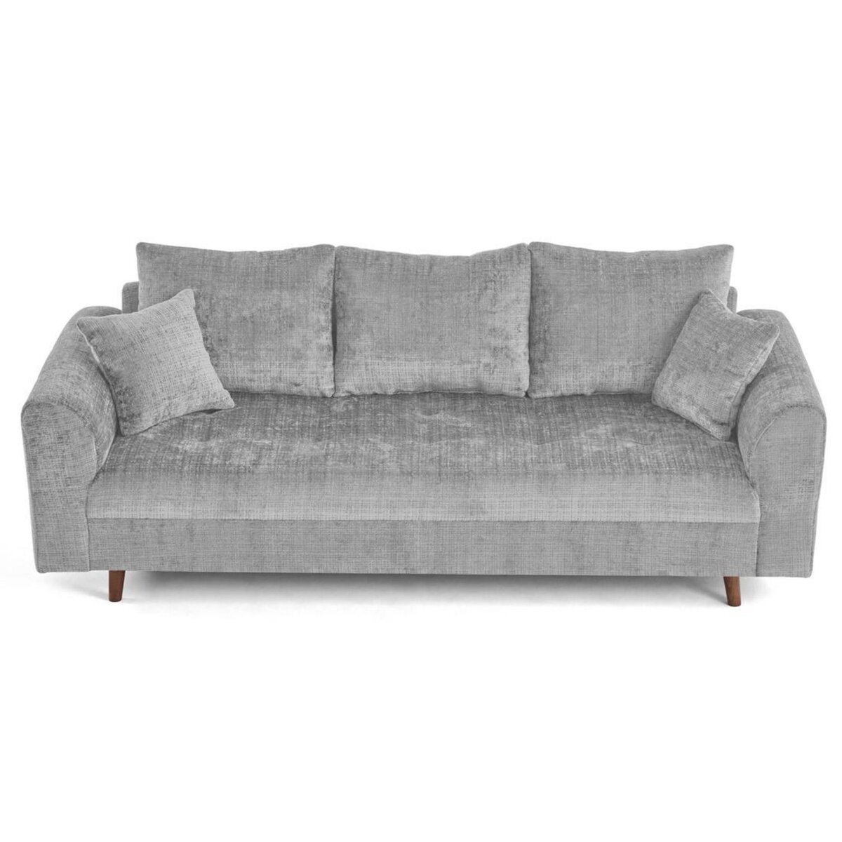 LISA DESIGN Rune - canapé droit 3 places en velours texturé