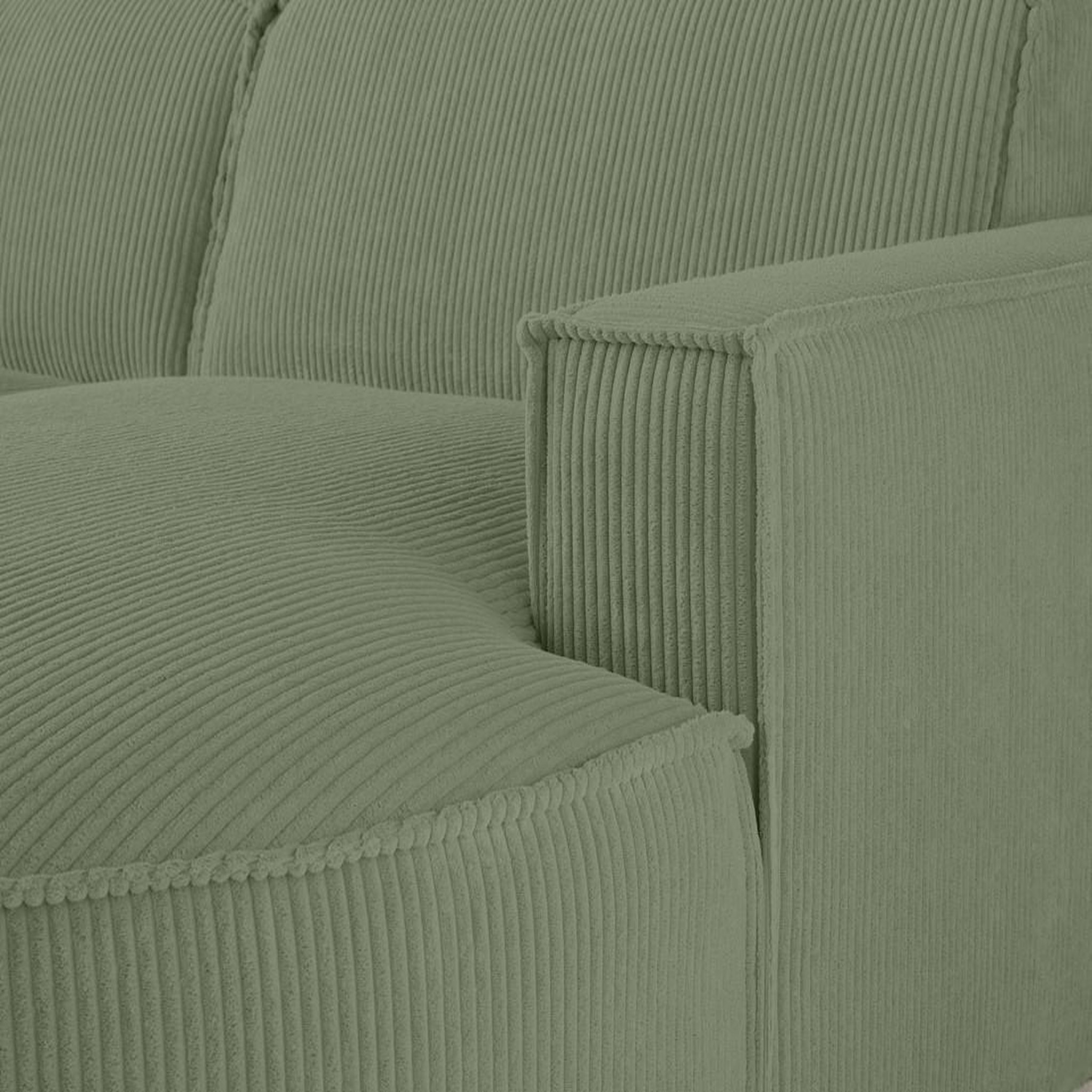 Voir la diapositive 5 : LISA DESIGN Spiaggia - canapé d'angle droit - 4 places - en velours côtelé