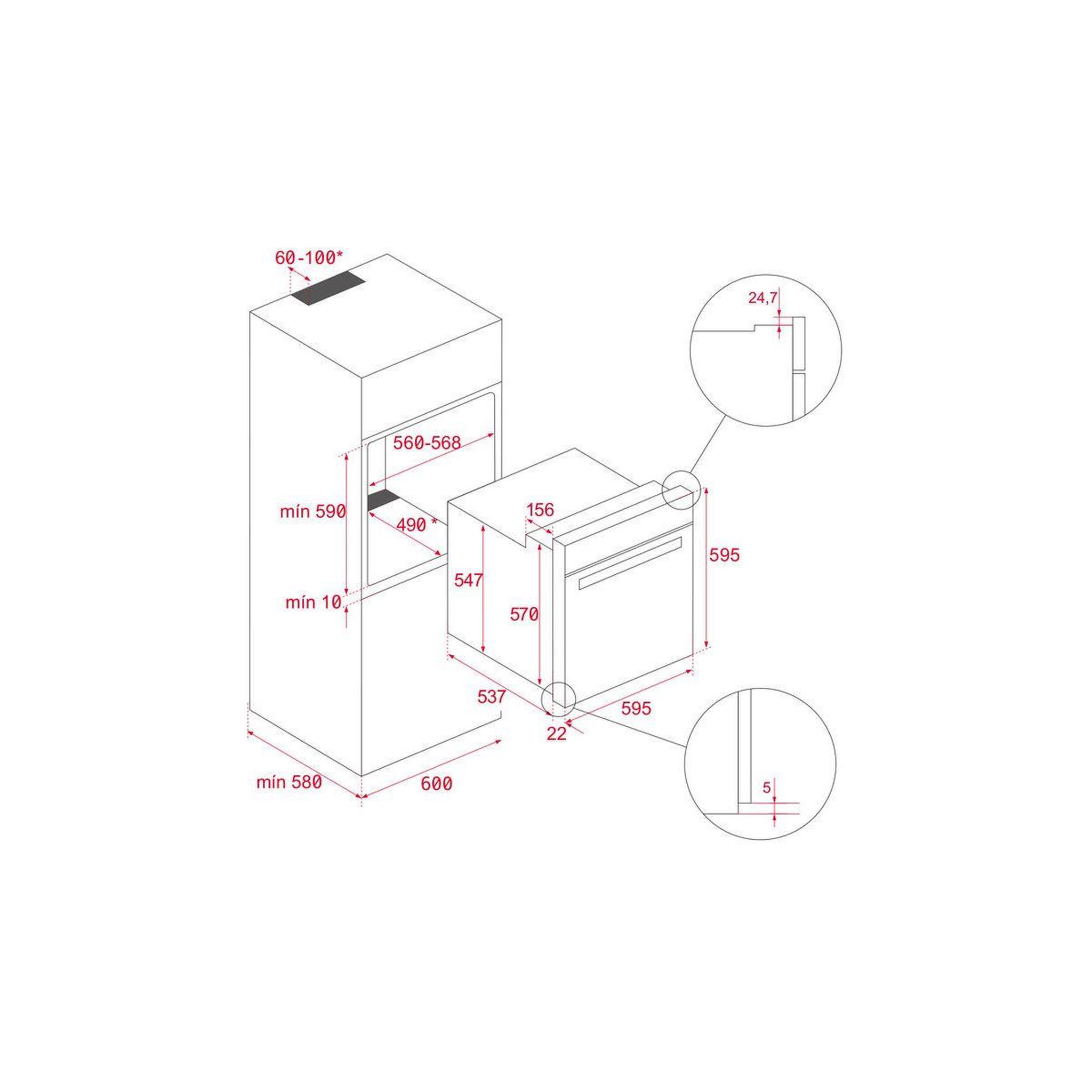 Voir la diapositive 2 : TEKA Four encastrable HLB8410P BK