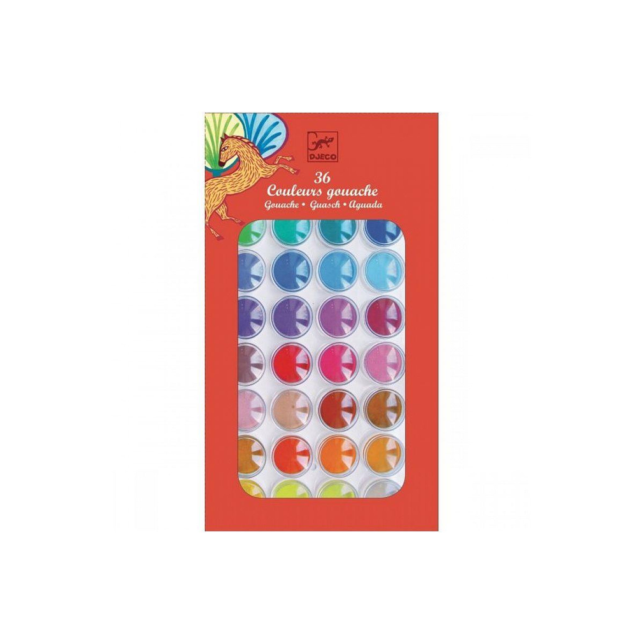 Djeco 36 pastilles de gouaches -