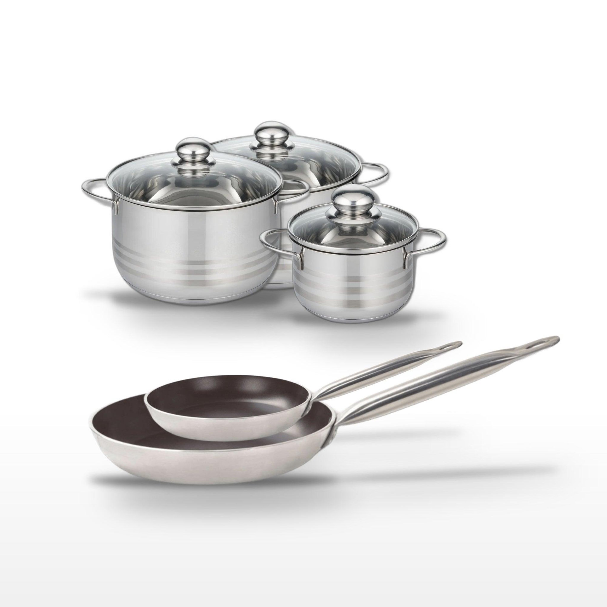 ELO Lot poêles 24/32 cm & faitouts 16/20/24 cm elo bistro line