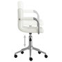 Voir la diapositive 5 : VIDAXL Chaise pivotante de salle a manger Blanc Similicuir