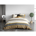 ATELIER DU COTON Parure housse de couette 100% coton 57fils carioca. Coloris disponibles : Blanc