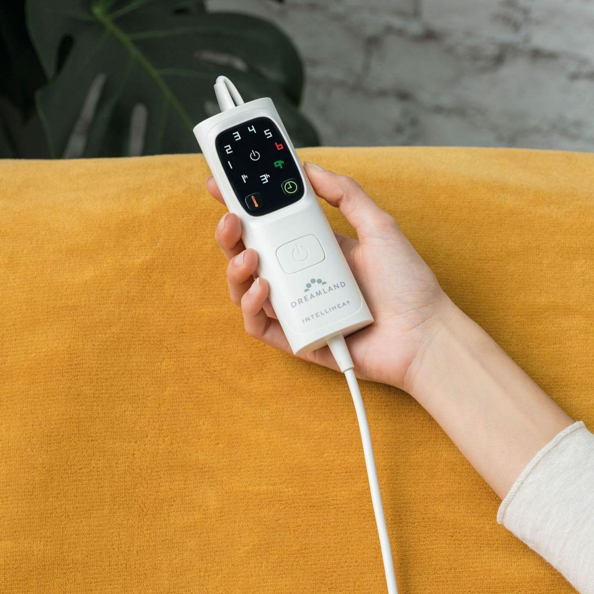 DREAMLAND Couverture chauffante SNUGGLE UP MOUTARDE 6T 160X120