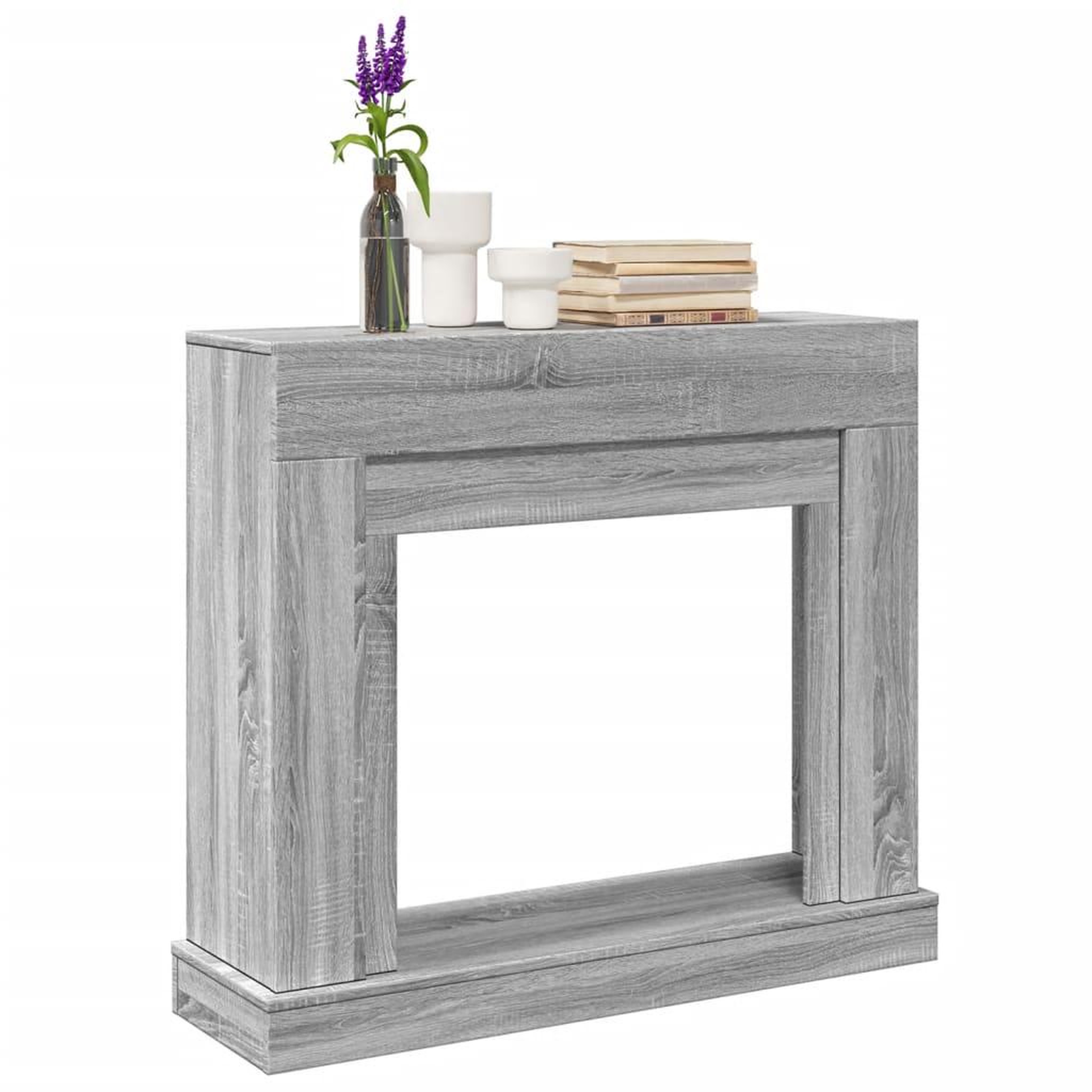 VIDAXL Cadre de cheminee sonoma gris 100x30x87,5 cm bois d'ingenierie