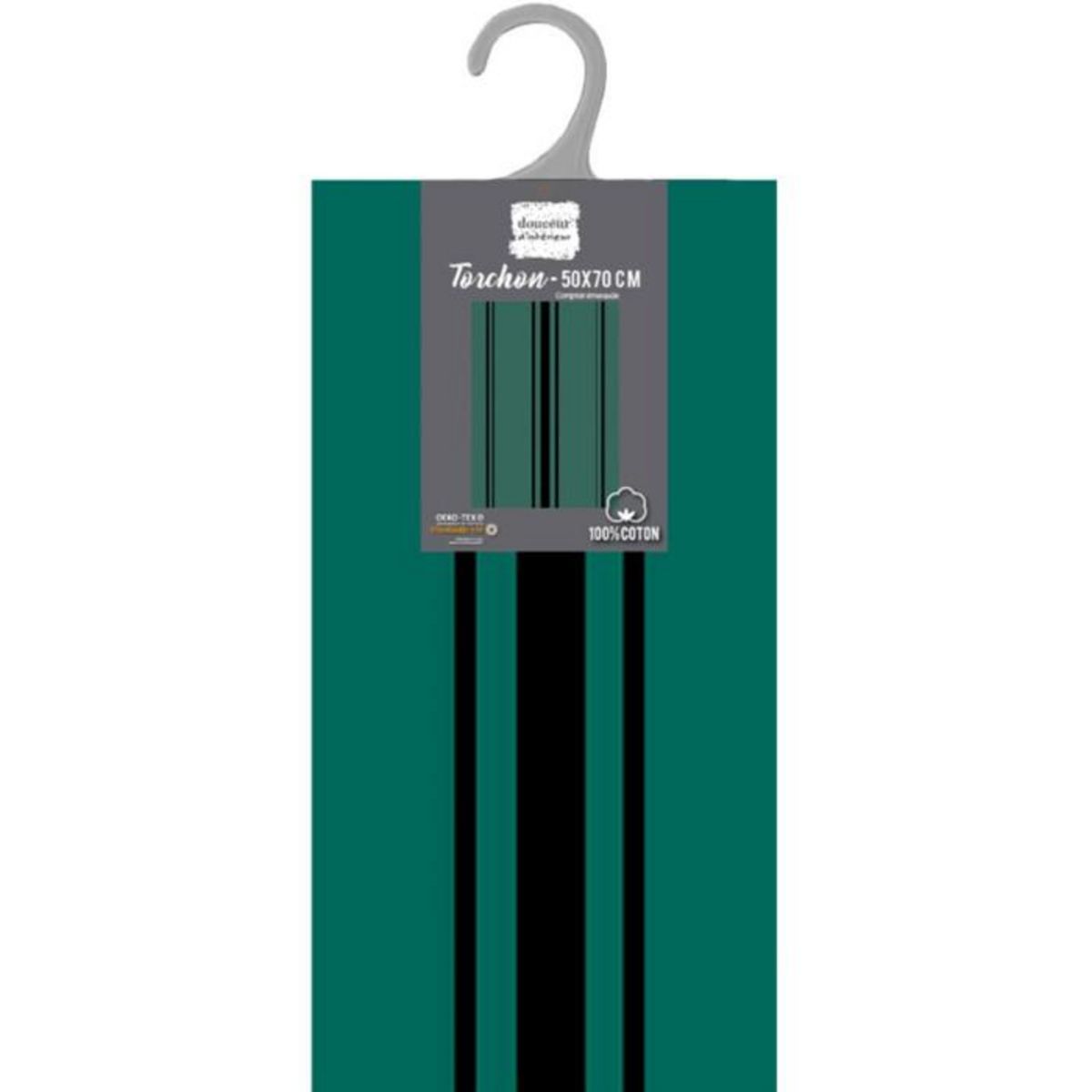 Paris Prix Torchon en Coton Tissé  Comptoir  50x70cm Émeraude