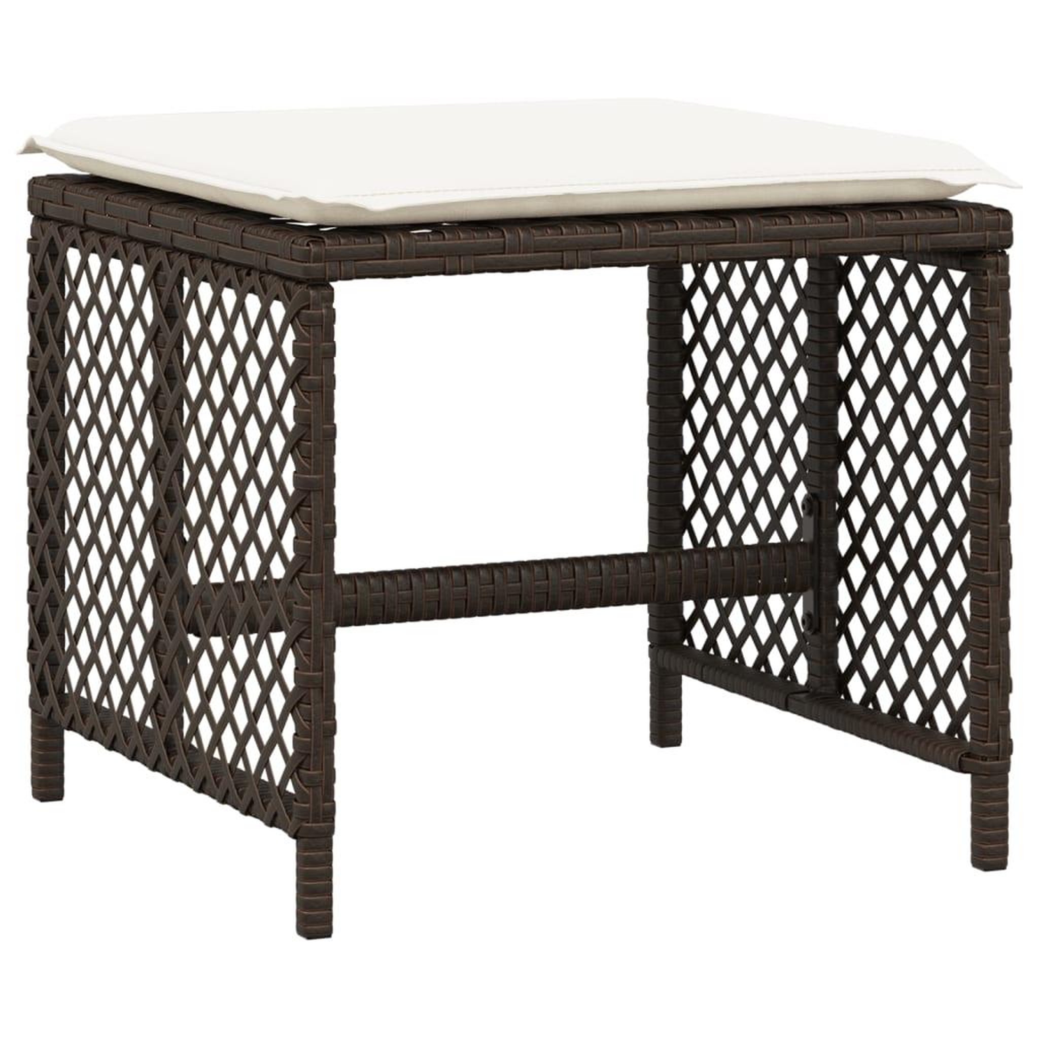 Voir la diapositive 5 : VIDAXL Ensemble a manger de jardin et coussins 11 pcs marron rotin
