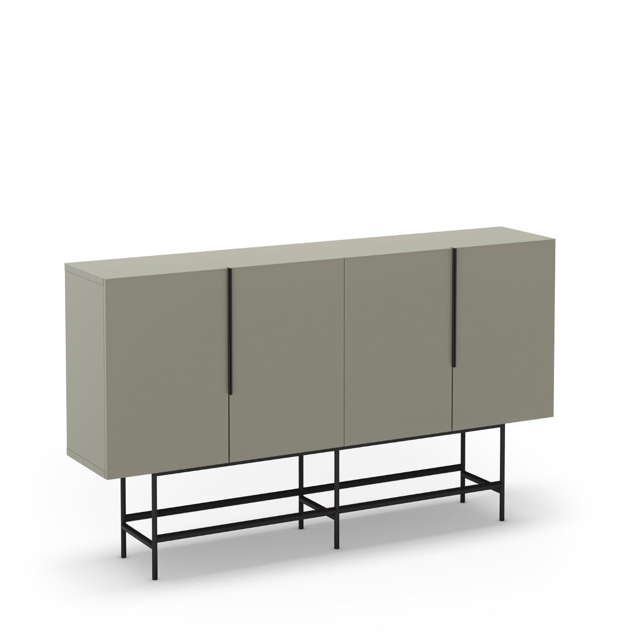 CASANOVA PARIS Soma - buffet 4 portes 200cm en mélamine. Coloris disponibles : Vert, Marron