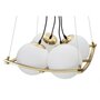 Voir la diapositive 4 : Paris Prix Lampe Suspension en Verre  Japan  45cm Blanc & Or