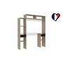 Voir la diapositive 3 : CONCEPT USINE Dressing bois extensible avec 2 penderies, 4 étagères et 2 tiroirs ELYSEE