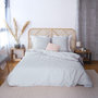 Voir la diapositive 1 : Home collection Parure housse de couette 100%lin/coton 57fils lin métis uni