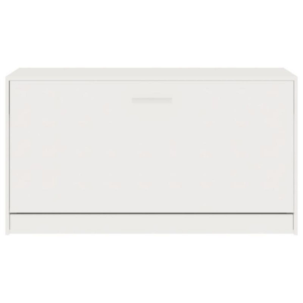 VIDAXL Banc à chaussures Blanc brillant 80x24x45 cm Bois d ingénierie