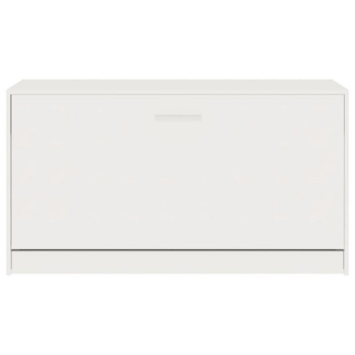 VIDAXL Banc à chaussures Blanc brillant 80x24x45 cm Bois d ingénierie