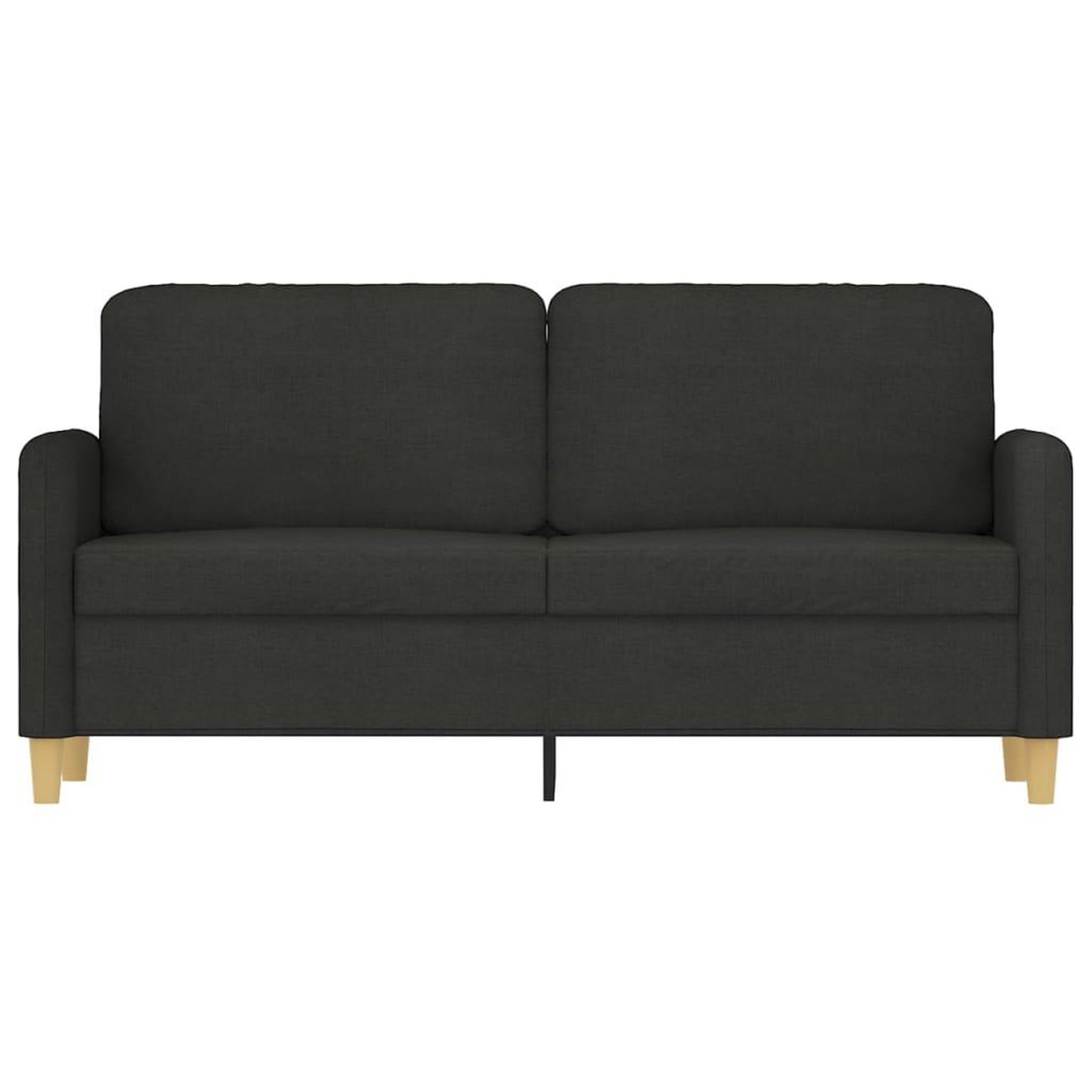 Voir la diapositive 3 : VIDAXL Canape a 2 places Noir 140 cm Tissu