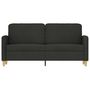 Voir la diapositive 3 : VIDAXL Canape a 2 places Noir 140 cm Tissu