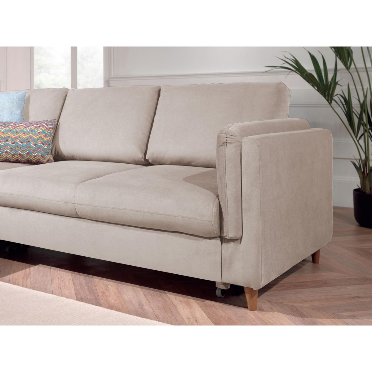 LISA DESIGN Brooke - canapé d'angle gauche - convertible - 5 places - en velours