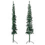 Voir la diapositive 2 : VIDAXL Demi sapin de Noël artificiel mince avec support Vert 240 cm