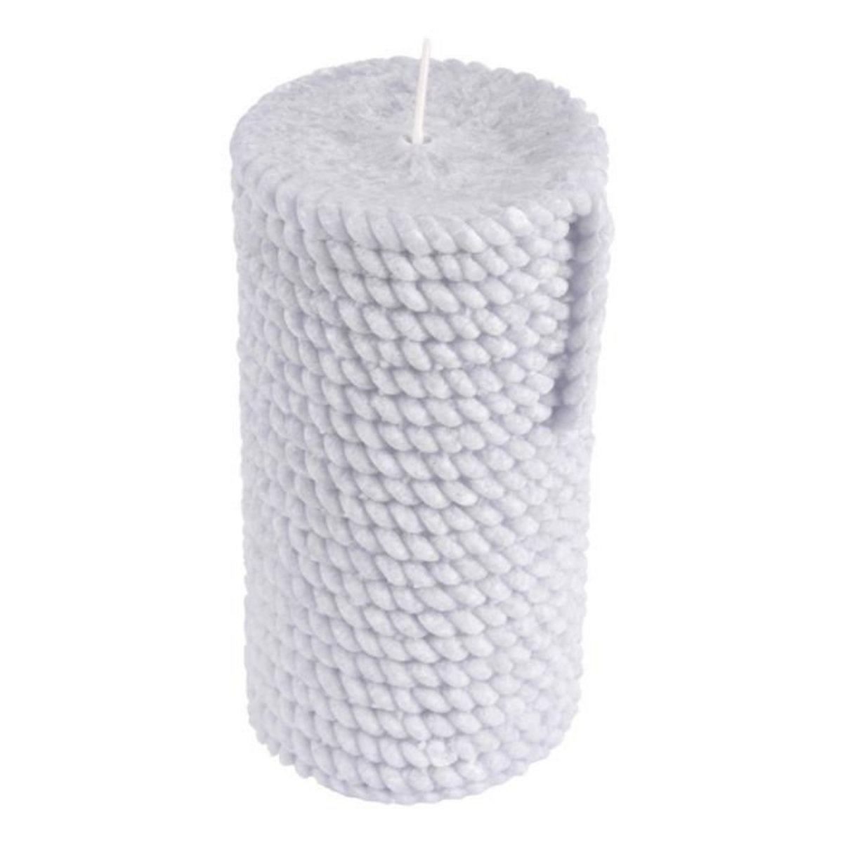 Paris Prix Bougie Pilier Effet Cordage  Blue Wave  14cm Bleu Clair