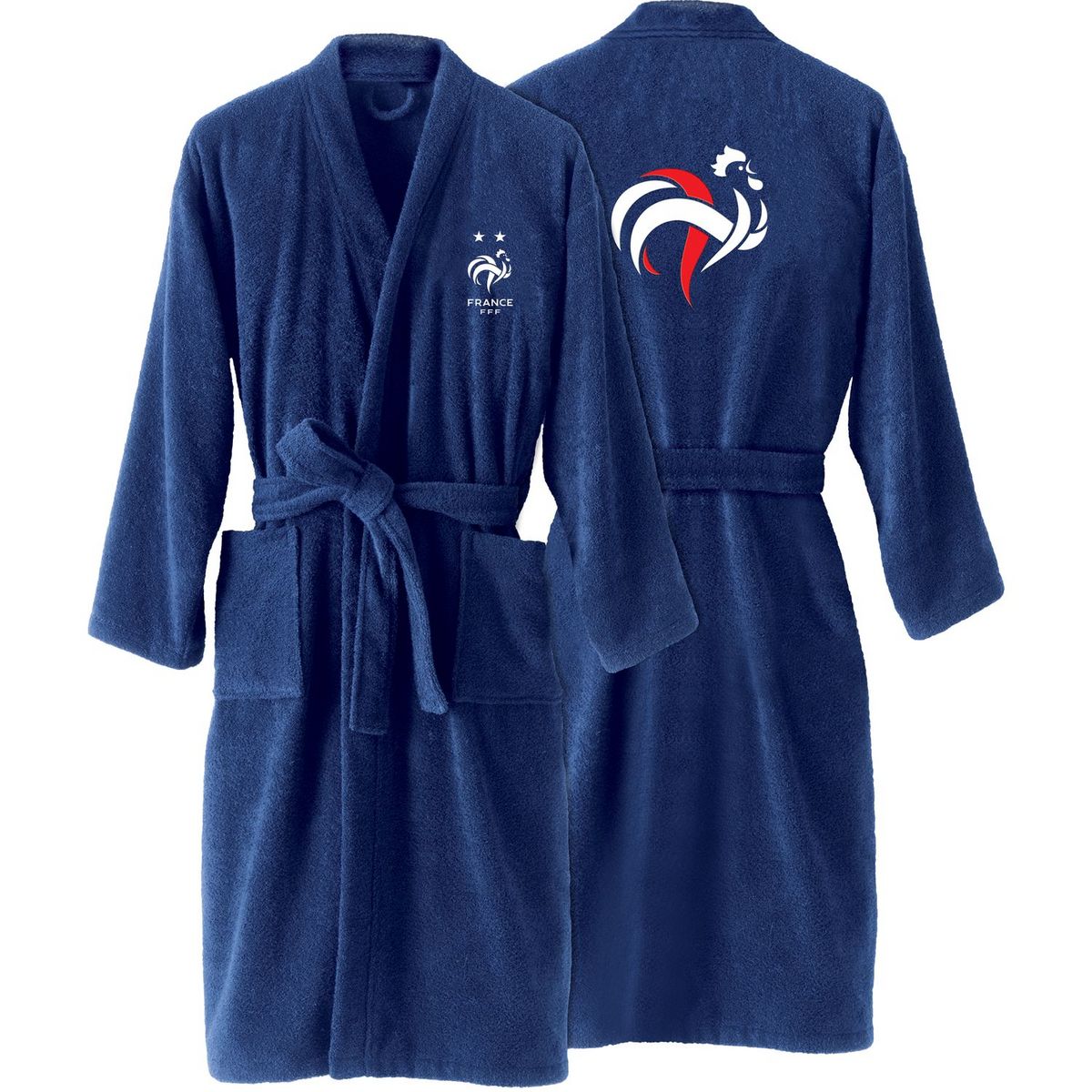 FFF Peignoir adulte en coton CHAMPIONS DU MONDE