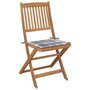 Voir la diapositive 3 : VIDAXL Chaises pliables de jardin lot de 2 avec coussins Bois d'acacia
